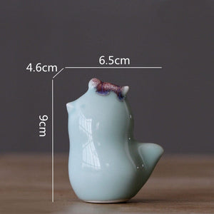 Handmade Ceramic Crafts Porcelain Chicken Rooster Chick Simulation Animal Sculpture Decorative Figurines Decoration Accessories acacuss