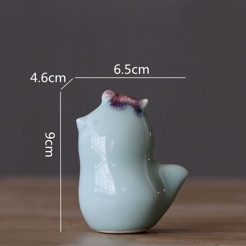 Handmade Ceramic Crafts Porcelain Chicken Rooster Chick Simulation Animal Sculpture Decorative Figurines Decoration Accessories acacuss