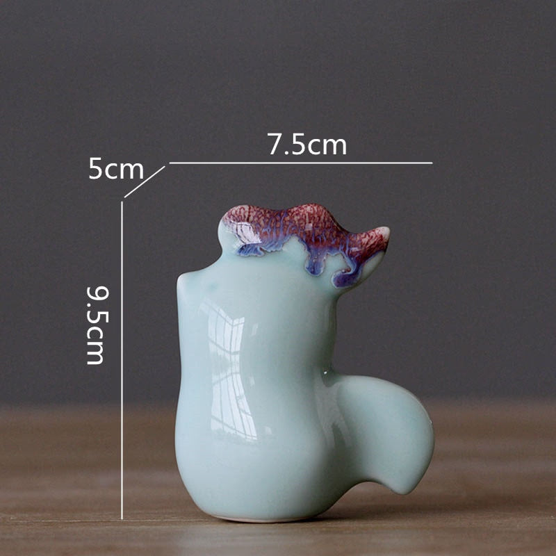 Handmade Ceramic Crafts Porcelain Chicken Rooster Chick Simulation Animal Sculpture Decorative Figurines Decoration Accessories acacuss