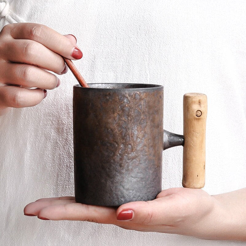 ACACUSS Handmade Coffee & Tea Ceramic Vintage Mug Cups Large - ACACUSS