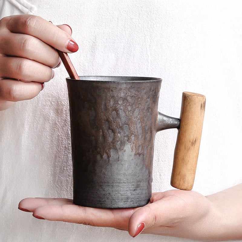 ACACUSS Handmade Coffee & Tea Ceramic Vintage Mug Cups Large - ACACUSS