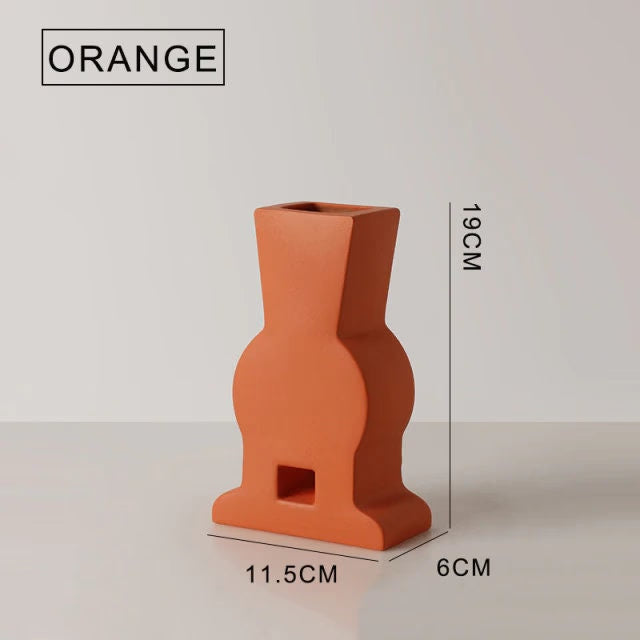 Unique Handmade Nordic Colorful vase for Bookshelf Home Decor or housewarming new home gift - ACACUSS