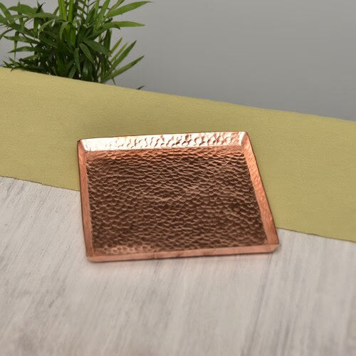 Handmade Pure Copper Tea Tray Teapot Teacup Tea Ceremony Accessories Rectangular Dry Bubble Table Kung Fu Tea Set Accessories acacuss
