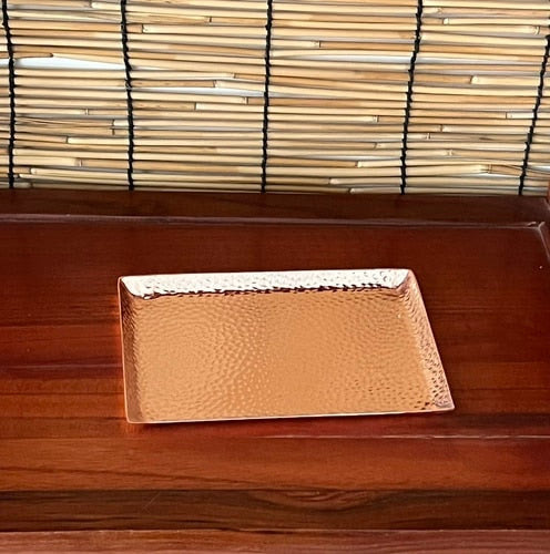 Handmade Pure Copper Tea Tray Teapot Teacup Tea Ceremony Accessories Rectangular Dry Bubble Table Kung Fu Tea Set Accessories acacuss