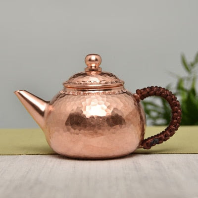 Handmade Pure Copper Tea Tray Teapot Teacup Tea Ceremony Accessories Rectangular Dry Bubble Table Kung Fu Tea Set Accessories acacuss
