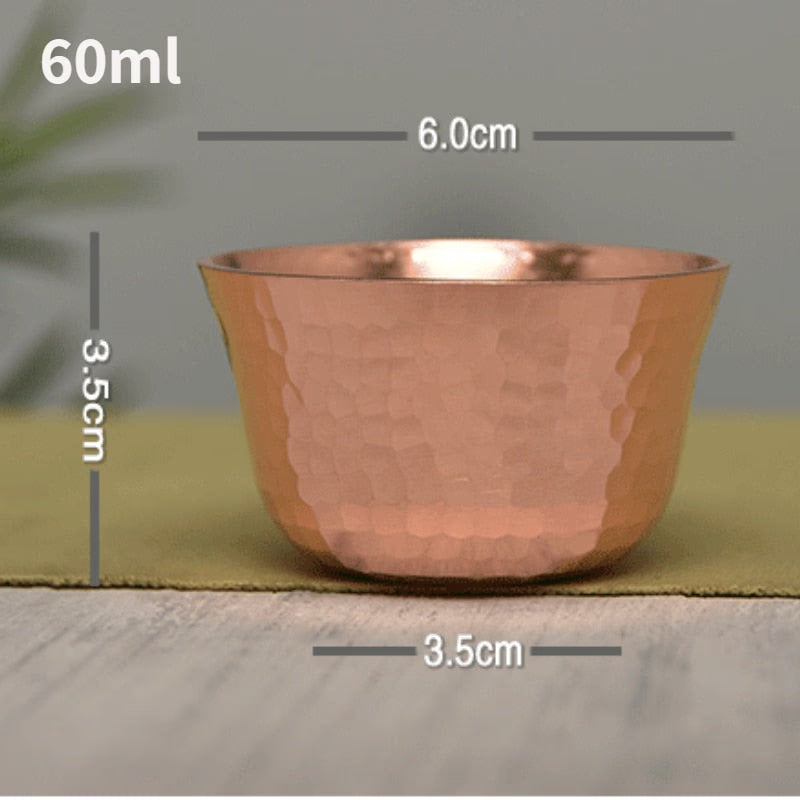 Handmade Pure Copper Tea Tray Teapot Teacup Tea Ceremony Accessories Rectangular Dry Bubble Table Kung Fu Tea Set Accessories acacuss