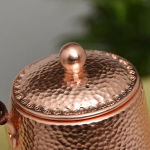 Handmade Vintage Unique  Copper Teapot Pure Copper tea kettle Teapot Solid Copper Tea pot Kettle Stovetop Teapot, 0.5Quarts - ACACUSS
