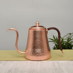 Handmade Vintage Unique  Copper Teapot Pure Copper tea kettle Teapot Solid Copper Tea pot Kettle Stovetop Teapot, 0.5Quarts - ACACUSS