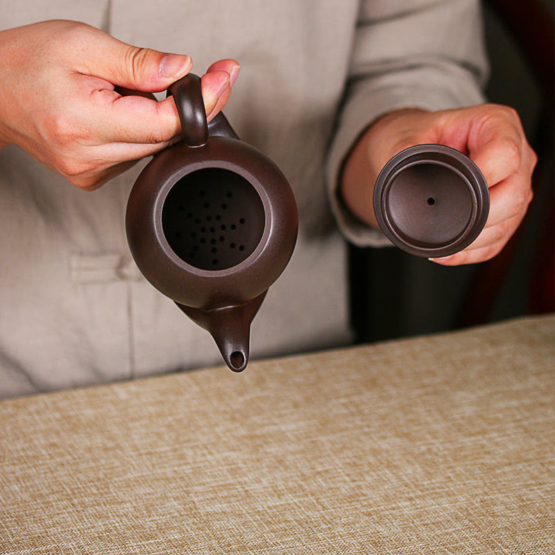 Handmade Yixing teapot Elegant Xishi Purple Clay Pot Raw Ore Green Clay All Handmade acacuss