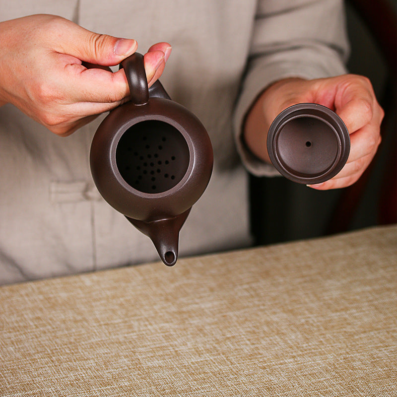 Handmade Yixing teapot Elegant Xishi Purple Clay Pot Raw Ore Green Clay All Handmade acacuss