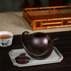 Handmade Yixing teapot Elegant Xishi Purple Clay Pot Raw Ore Green Clay All Handmade acacuss