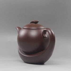 Handmade Yixing teapot Elegant Xishi Purple Clay Pot Raw Ore Green Clay All Handmade - ACACUSS