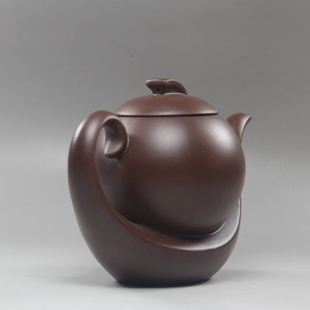 Handmade Yixing teapot Elegant Xishi Purple Clay Pot Raw Ore Green Clay All Handmade - ACACUSS