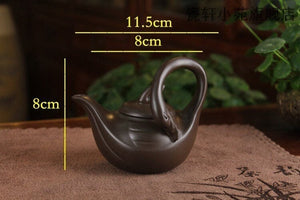 Handmade Yixing teapot Elegant Xishi Purple Clay Pot Raw Ore Green Clay All Handmade - ACACUSS