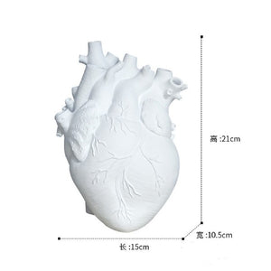 Heart Vase Dry Pot Art Vase Human Statue Vase Container Simulated Anatomy Heart Vase Decorative Gift Vase Valentine's Day Gift acacuss