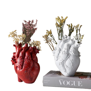 Heart Vase Dry Pot Art Vase Human Statue Vase Container Simulated Anatomy Heart Vase Decorative Gift Vase Valentine's Day Gift acacuss