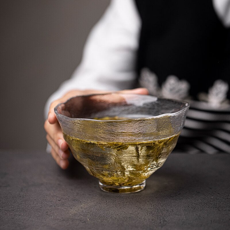 Heat-Resistant Glass Matcha Set with Bamboo Whisk and Chasen Holders acacuss