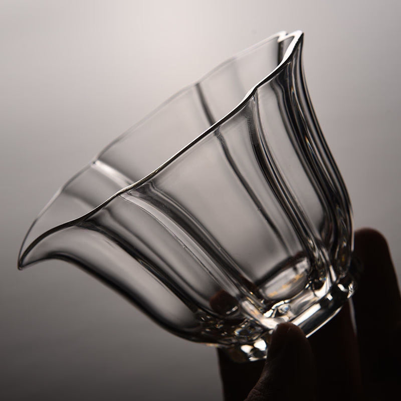 High End Baicai Glass Gaiwan Tea Cup with Filter Scald Proof Tea Cup Hand Holding Teapot High Quality Chinese Kung Fu Tea Set acacuss