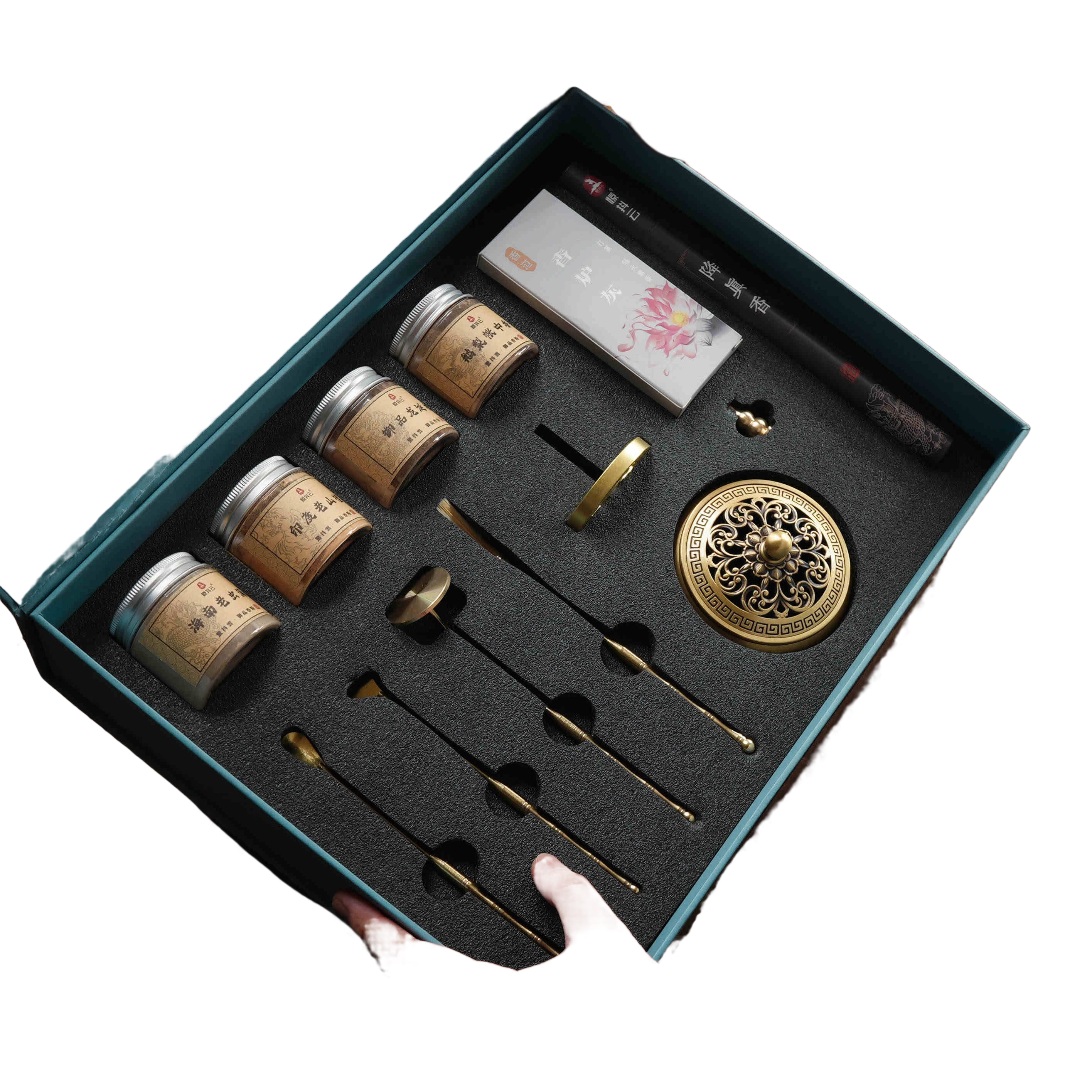 High end Fragrance Seal Gift Box Set Copper Seal Fragrance Complete Incense Path Entry Tool Seal Fragrance Tool Powder Gift acacuss