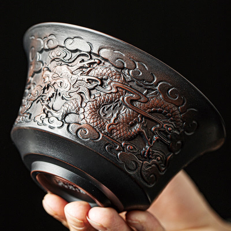 High-end Purple Pottery Chinese Teaset Gaiwan Tea Cups Lid Bowl Traditional Handmade Tea Brew Tea Cup Tea Bowl acacuss