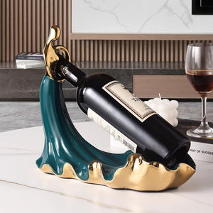 Home Decor Abstract Woman Wine Bottle Rack Holder Porcelain Crafts Luxury Bar Counter Table Ornaments TV Cabinet Decoration Gift acacuss