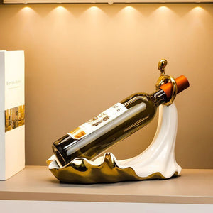 Home Decor Abstract Woman Wine Bottle Rack Holder Porcelain Crafts Luxury Bar Counter Table Ornaments TV Cabinet Decoration Gift acacuss