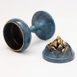 Home Decor Boshan Furnace Chinese Style Classical Zen Buddhist Hall Home Incense Coil and Sandalwood Pure Copper Incense Burner acacuss