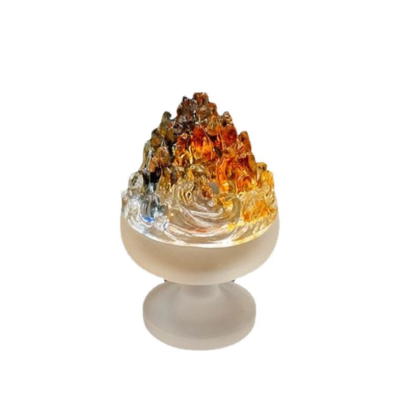 Home Decor Colorful Glazed Boshan Stove Plate Incense Seal Stove Living Room Incense Stove Creative Zen Tea Table Decoration acacuss