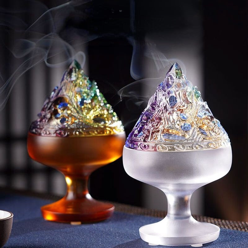 Home Decor Colorful Glazed Boshan Stove Plate Incense Seal Stove Living Room Incense Stove Creative Zen Tea Table Decoration acacuss