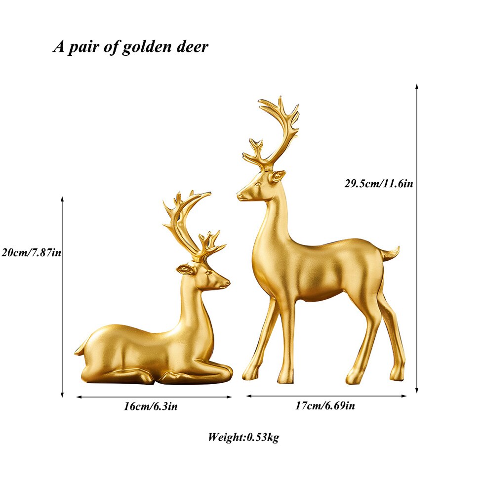 Домашний декор, декоративные статуи, скульптура, дом, украшение для дома,  гостиная, скандинавские современные граффити, роспись, перенос воды, олень  - ...