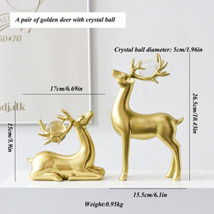 Home Decor Decorative Statues Sculpture House Home Decoration Living Room Nordic modern graffiti painted water transfer deer acacuss