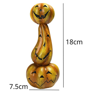 Home Decor Halloween Pumpkin Candlestick Decorations Resin Crafted Hollow Candle Base Halloween Decoration Candlestick acacuss