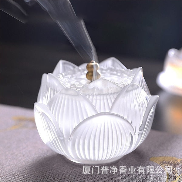 Home Decor Home Indoor Incense Furnace Sandalwood Furnace Lotus Water Glazed Incense Seal Furnace Ornament acacuss