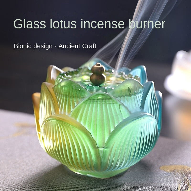 Home Decor Home Indoor Incense Furnace Sandalwood Furnace Lotus Water Glazed Incense Seal Furnace Ornament acacuss