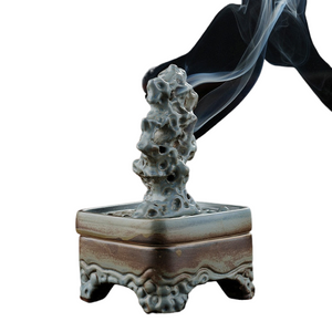 Home Decor Incense Furnace Ceramic Taihu Stone Antique Household Indoor Dish Sandalwood Incense Furnace Zen Furnace acacuss