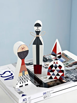 Home Decor Living Room Kawaii Accessory Sculptures & Figurines Character Shapes Adorable Wood Handcrafted Europe Household Items acacuss