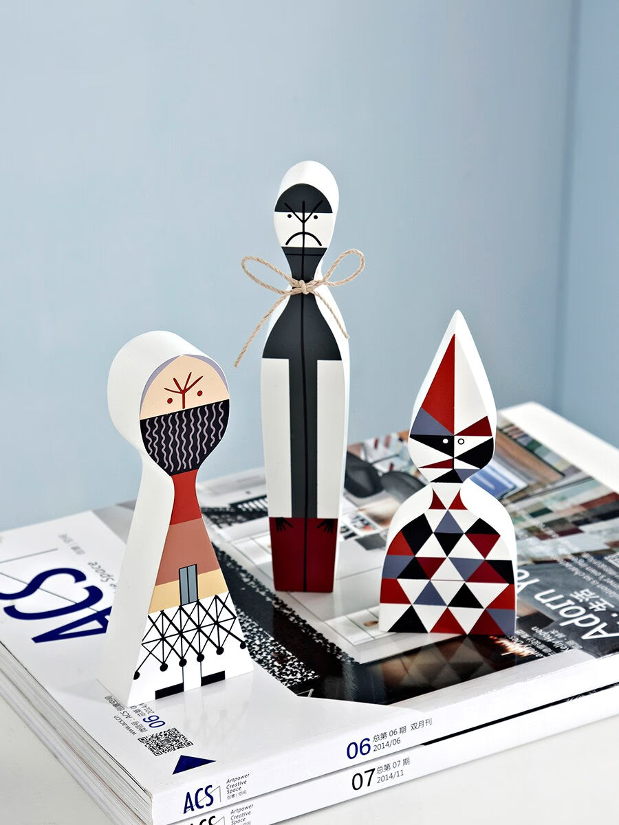 Home Decor Living Room Kawaii Accessory Sculptures & Figurines Character Shapes Adorable Wood Handcrafted Europe Household Items acacuss