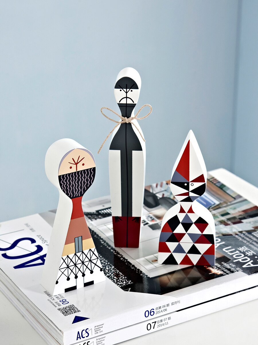 Home Decor Living Room Kawaii Accessory Sculptures & Figurines Character Shapes Adorable Wood Handcrafted Europe Household Items acacuss