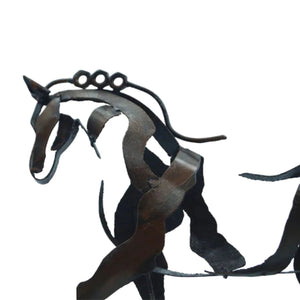 Home Decor Metal Horse Sculpture Adonis Three-dimensional Openwork Abstract Vintage Desktop Office Decor Christmas Ornaments - ACACUSS