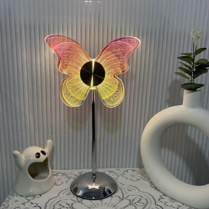 Home Decoration Atmosphere Light Colorful Dutch Windmill Ins Table Light Creative Atmosphere Light Aurora Acrylic Room Decor acacuss