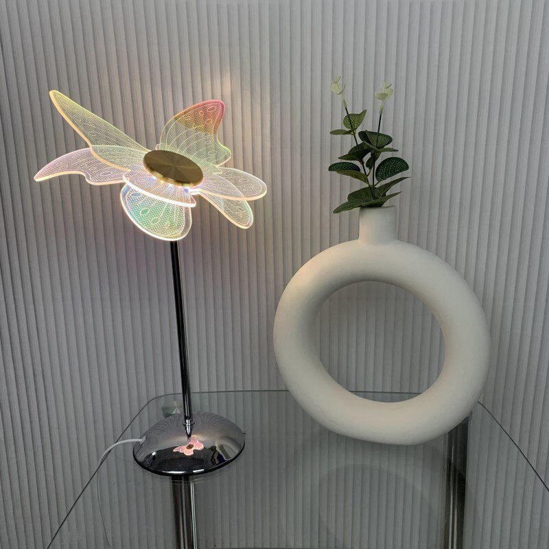 Home Decoration Atmosphere Light Colorful Dutch Windmill Ins Table Light Creative Atmosphere Light Aurora Acrylic Room Decor acacuss