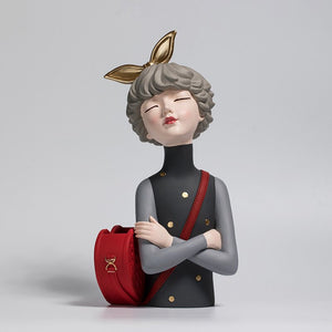 Home Decoration,Girl Figurine Miniature,Figure Statue,Flower Vase,Sculpture,Modern Table Decor,Living Room,Decorative,Desk Art acacuss