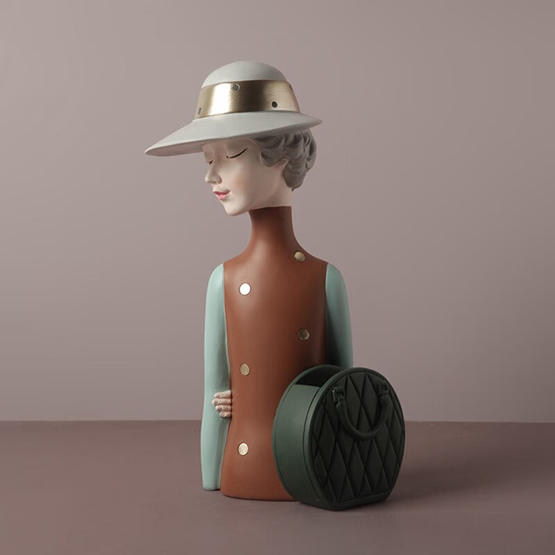 Home Decoration,Girl Figurine Miniature,Figure Statue,Flower Vase,Sculpture,Modern Table Decor,Living Room,Decorative,Desk Art acacuss