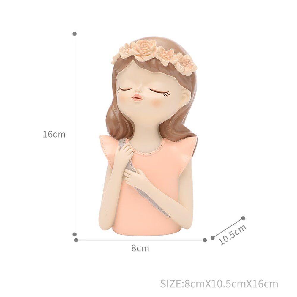 Home Decoration,Girl Figurine Miniature,Figure Statue,Flower Vase,Sculpture,Modern Table Decor,Living Room,Decorative,Desk Art acacuss