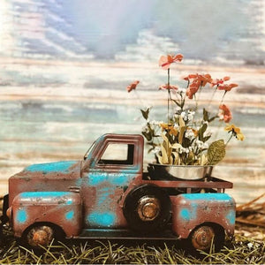 Home Decoration Retro Truck Mini Flower Pots Succulent Artificial Plant Resin Flower Pot Office Desk Craft Ornament Room Decor acacuss