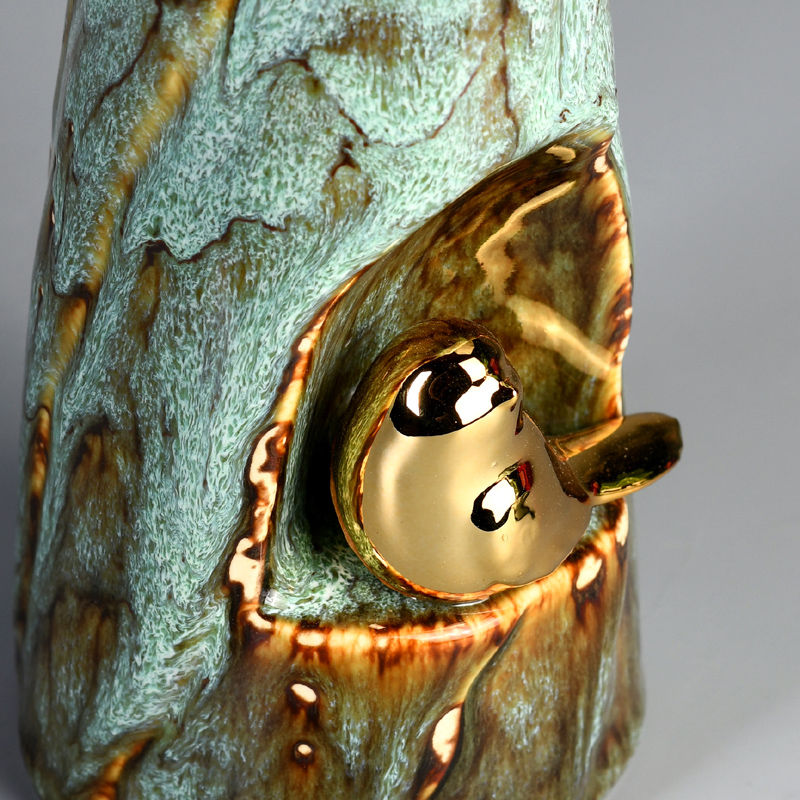 Home decor ceramic vase hydroponic dried flower bouquet large diameter vase flower arrangement living room decoration vase acacuss