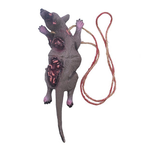Horror Halloween Ornament Hanging Pendant Scary Bloody Mouse Bat Finger Hanging Props Haunted House Halloween Decorations acacuss