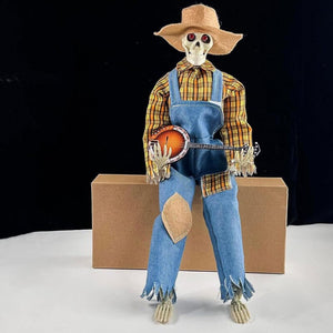 2023 Latest Horror Night Gifts-Funny Luminescent Animated Dueling Banjo Skeletons For Halloween Glowing Living Room Decoration acacuss