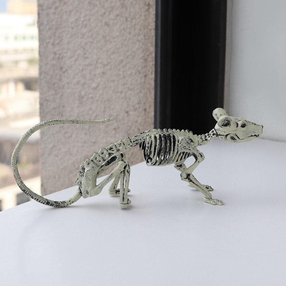 Horror Spider Scorpion Crow Mouse Skeleton Bones Happy Halloween Party Decoration Props Creepy Animal Frightening Ornaments acacuss
