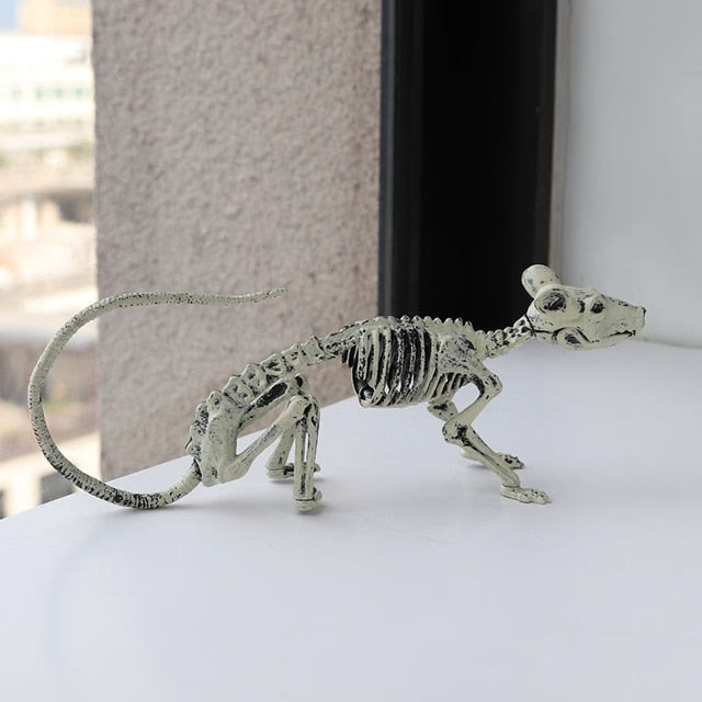 Horror Spider Scorpion Crow Mouse Skeleton Bones Happy Halloween Party Decoration Props Creepy Animal Frightening Ornaments acacuss